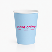 Custom printed single wall paper coffee cup with logo
