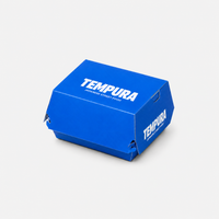 Custom printed burger box clamshell with brand logo