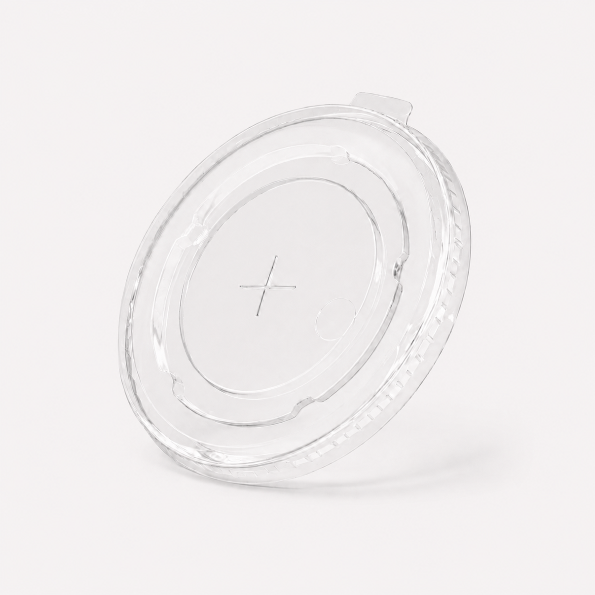 Clear PET dome, flat and strawless cup lids, 95mm