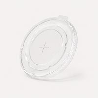 Clear PET dome, flat and strawless cup lids, 95mm